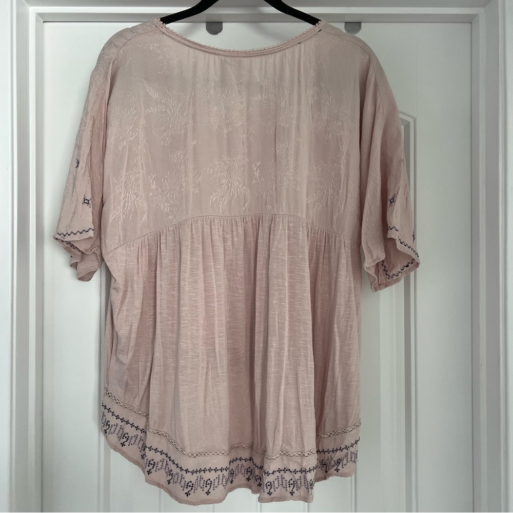 Knox Rose Blush Embroidered Blouse - Picture 2 of 4